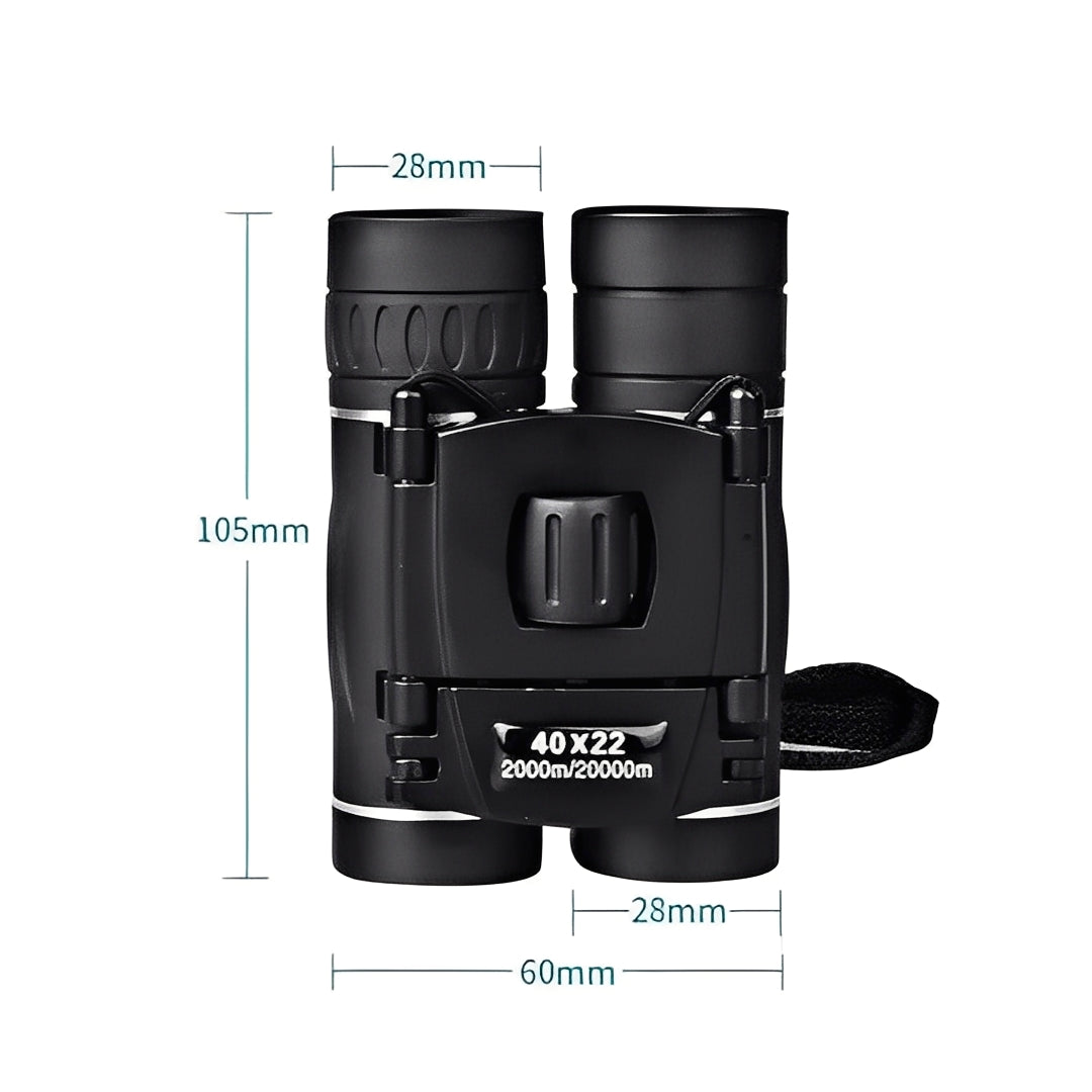 Binoculars with 40x Magnification and Foldable Design