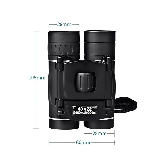 Binoculars with 40x Magnification and Foldable Design