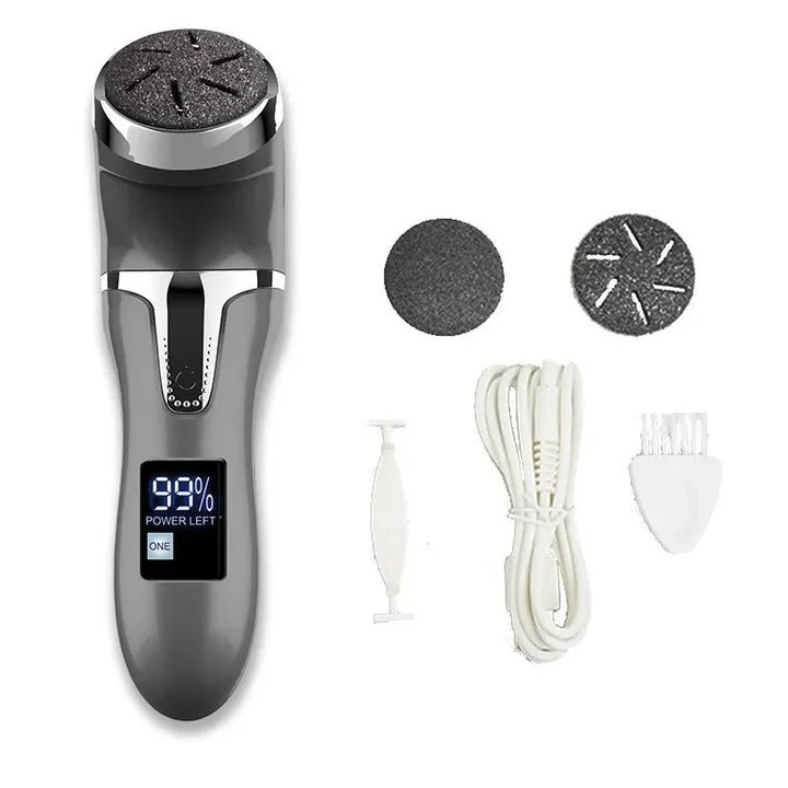 Electric Foot File with Rechargeable Battery and Rotating Head