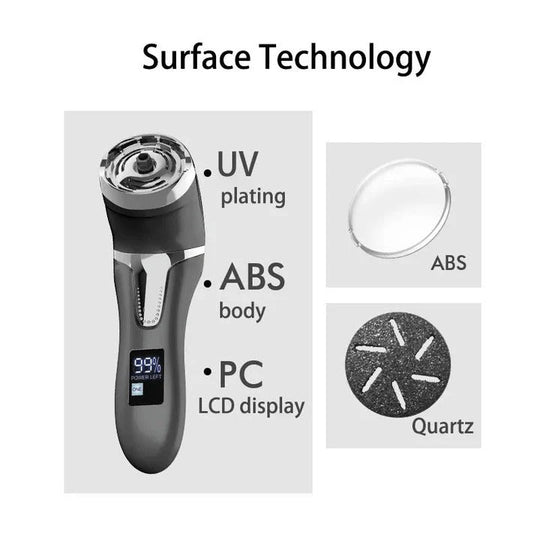 Electric Foot File with Rechargeable Battery and Rotating Head