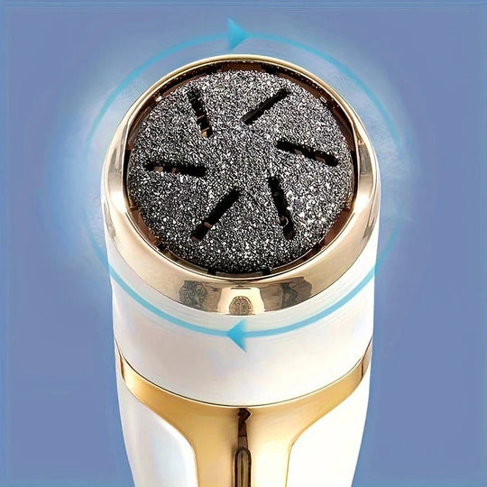 Electric Foot File with Rechargeable Battery and Rotating Head
