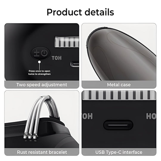 Handheld Massager with USB Rechargeable Battery and Portable Design