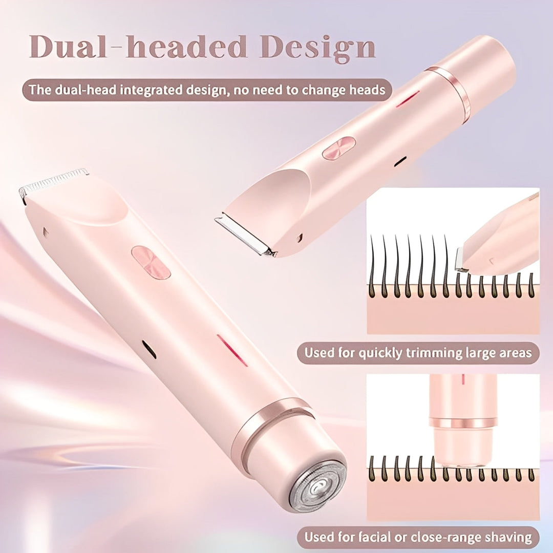 Women's Electric Shaver with Interchangeable Heads and Ergonomic Design