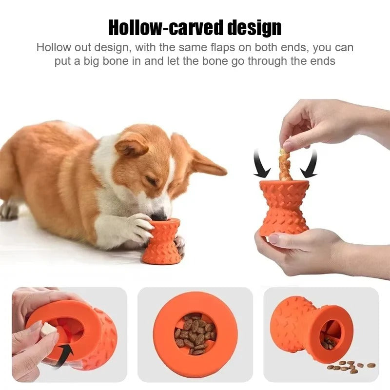 Dog Chew Toy with Treat Dispenser and Training Benefits