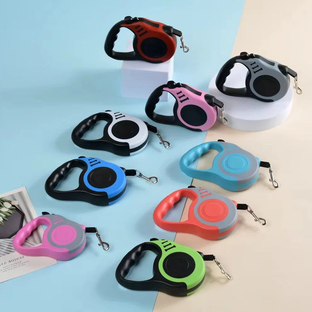 Dog Leash with Retractable Design and Durable Nylon