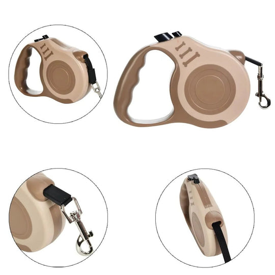 Dog Leash with Retractable Design and Durable Nylon