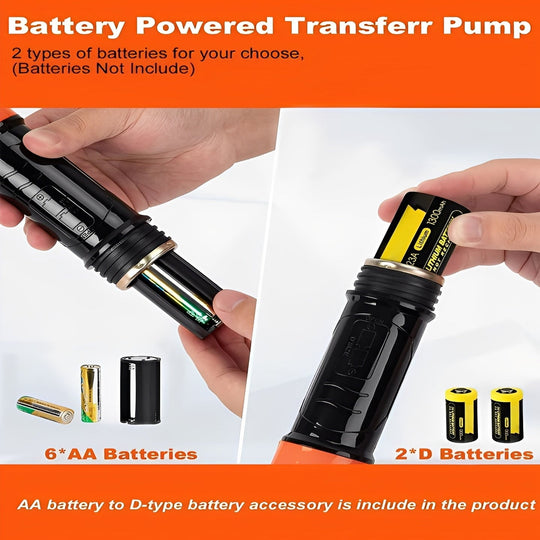 Fuel Transfer Pump with Portable Battery Power and Electric Operation