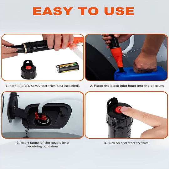 Fuel Transfer Pump with Portable Battery Power and Electric Operation