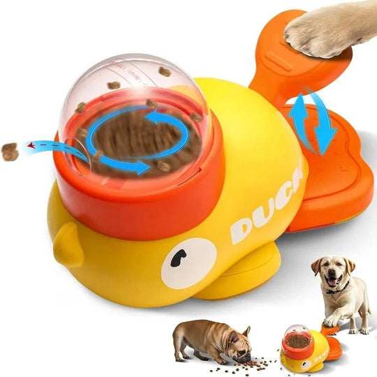 Dog Puzzle Feeder with Duck Shape and Interactive Design