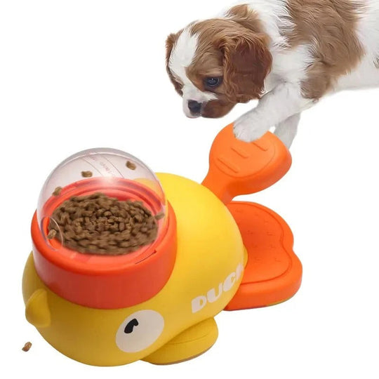 Dog Puzzle Feeder with Duck Shape and Interactive Design