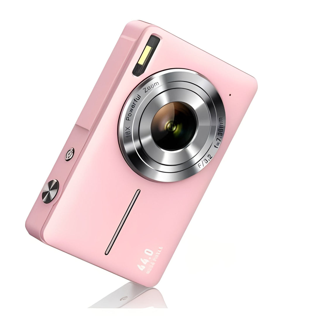 Digital Camera with Built-In Screen and Retro Design