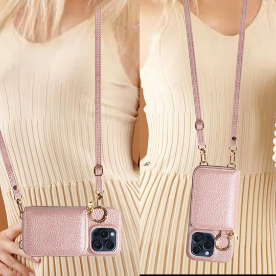 Wallet Case with Card Slots and Zipper Closure