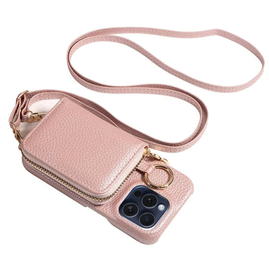 Wallet Case with Card Slots and Zipper Closure