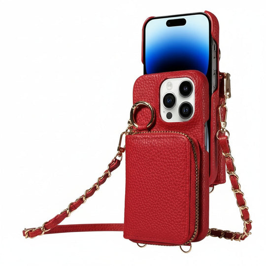 Wallet Case with Card Slots and Zipper Closure