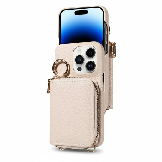 Wallet Case with Card Slots and Zipper Closure