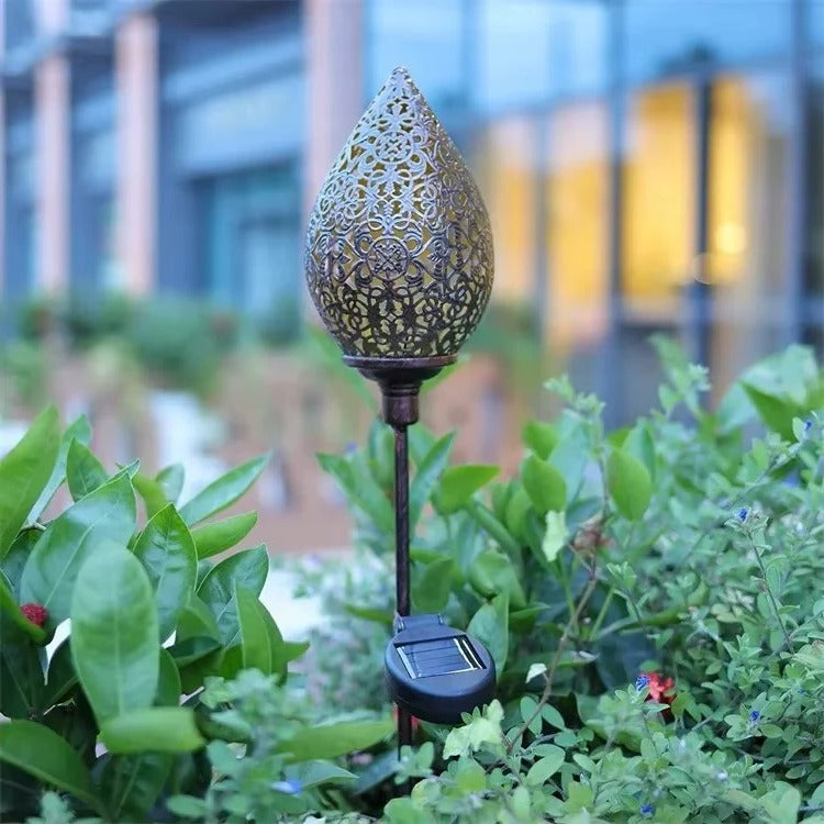 Garden Light with Solar Power and Water Drop Design