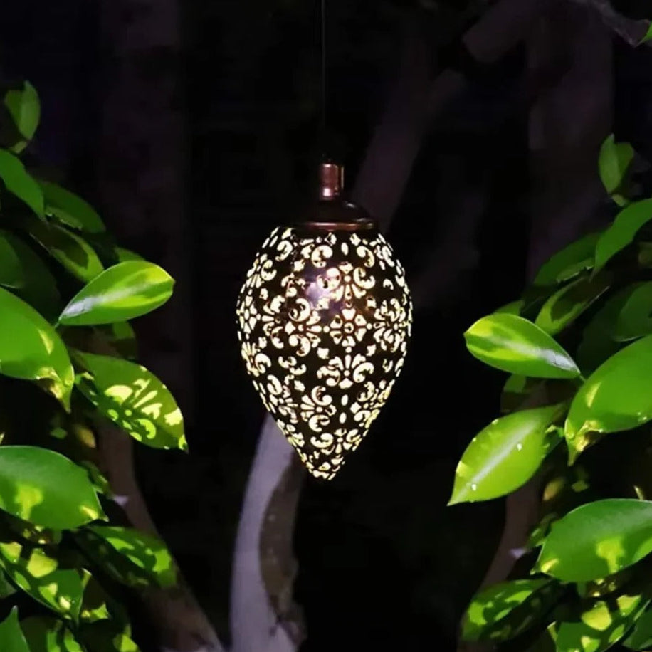 Garden Light with Solar Power and Water Drop Design