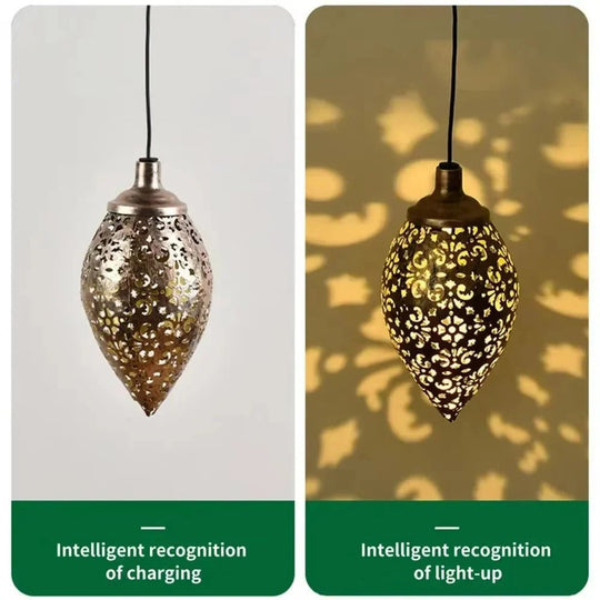 Garden Light with Solar Power and Water Drop Design