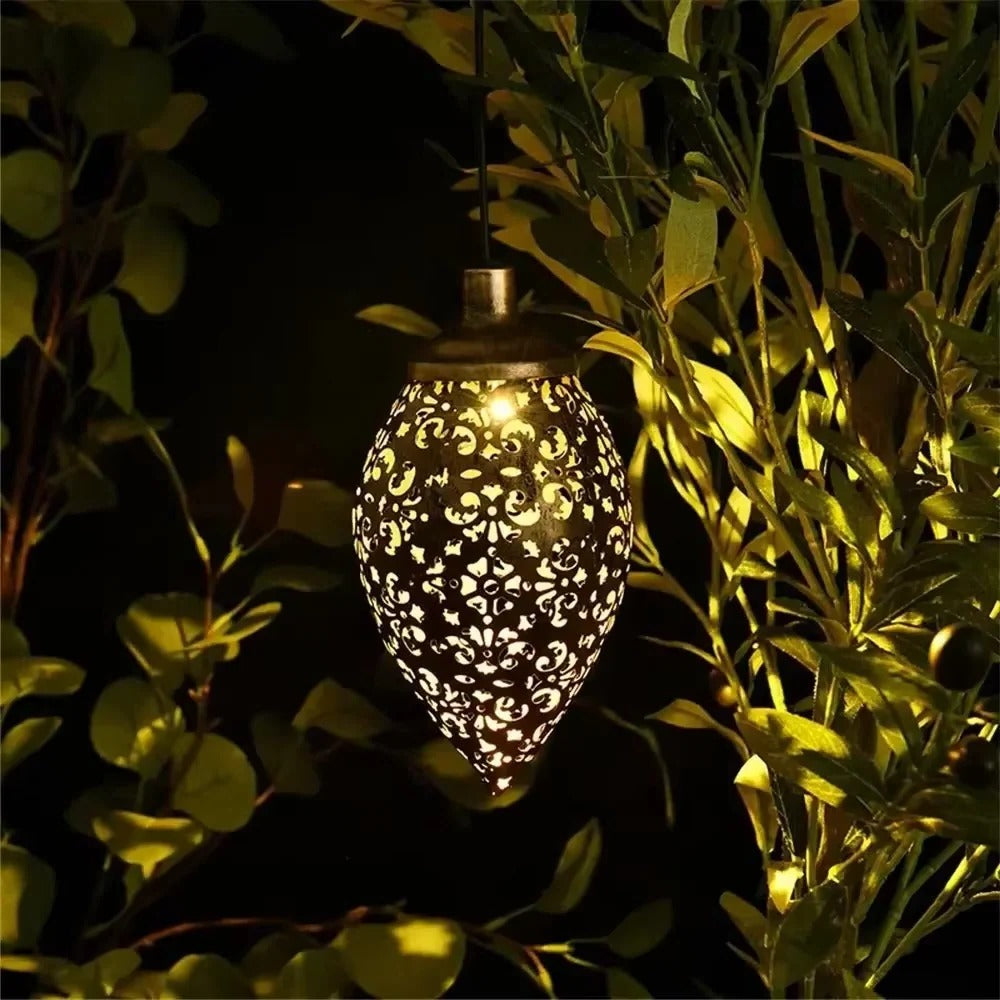 Garden Light with Solar Power and Water Drop Design