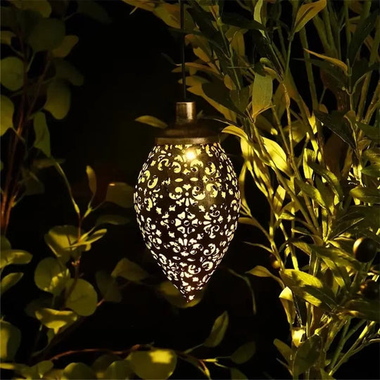 Garden Light with Solar Power and Water Drop Design