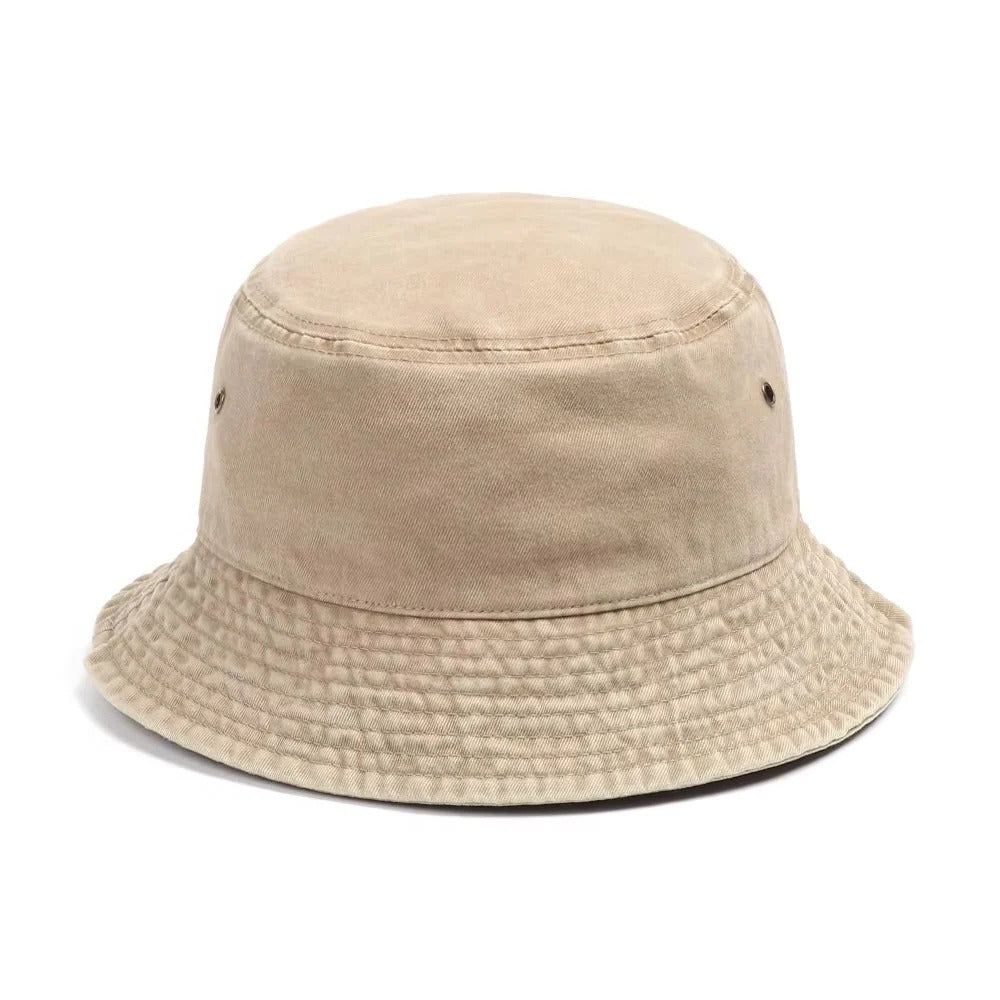 Denim Bucket Hat with Foldable Design and Cotton Comfort