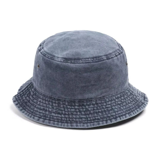 Denim Bucket Hat with Foldable Design and Cotton Comfort