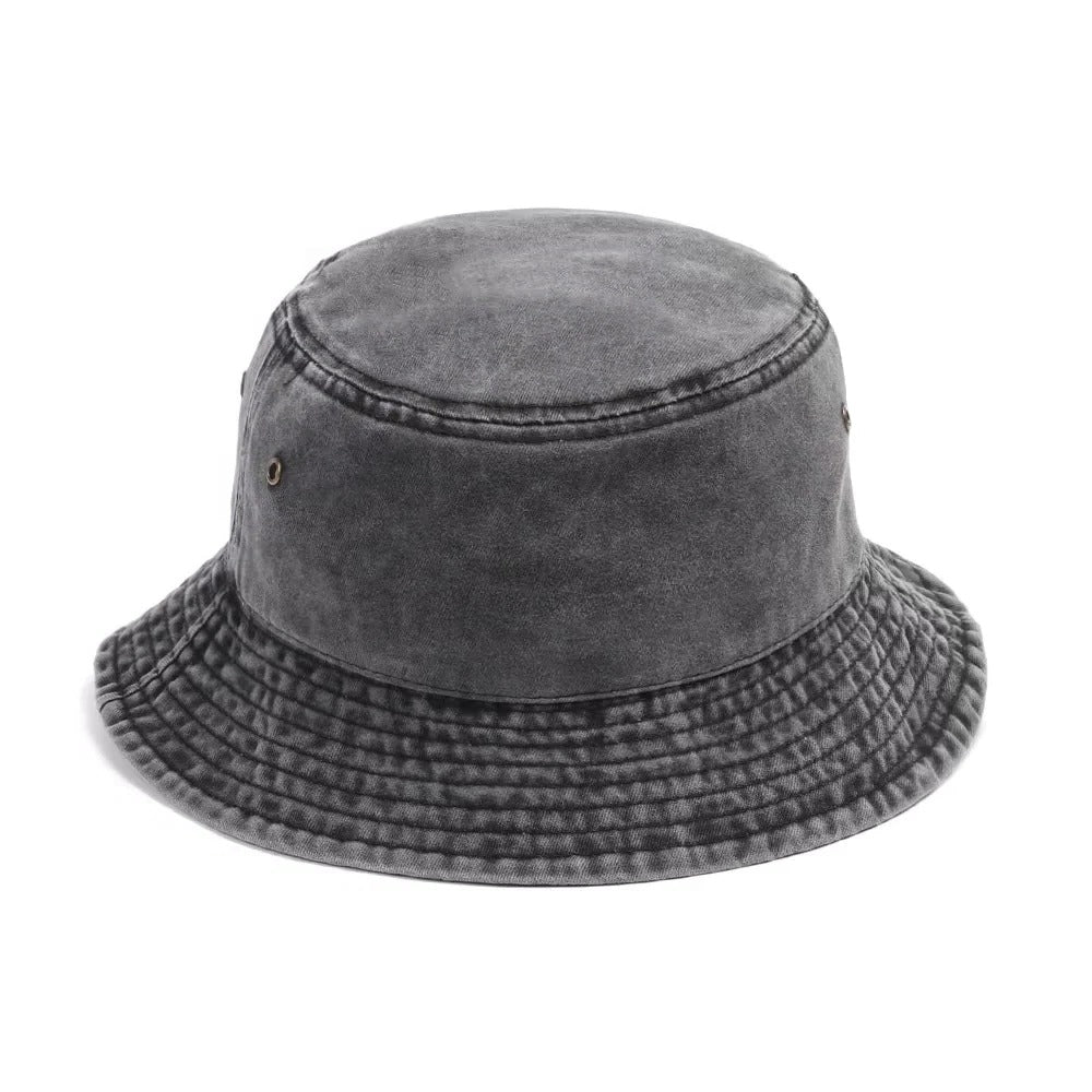 Denim Bucket Hat with Foldable Design and Cotton Comfort