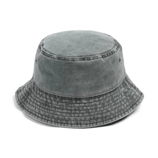 Denim Bucket Hat with Foldable Design and Cotton Comfort