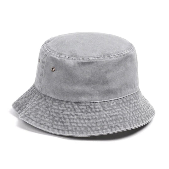 Denim Bucket Hat with Foldable Design and Cotton Comfort
