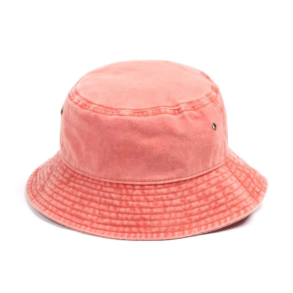 Denim Bucket Hat with Foldable Design and Cotton Comfort