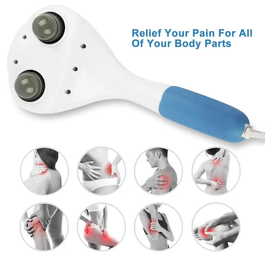 Handheld Massager with Dual Vibration and Adjustable Intensity