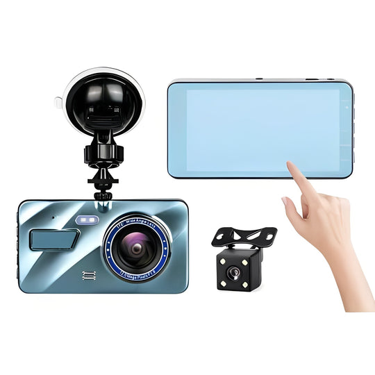 Dash Cam with Dual Lenses and 4-Inch Display