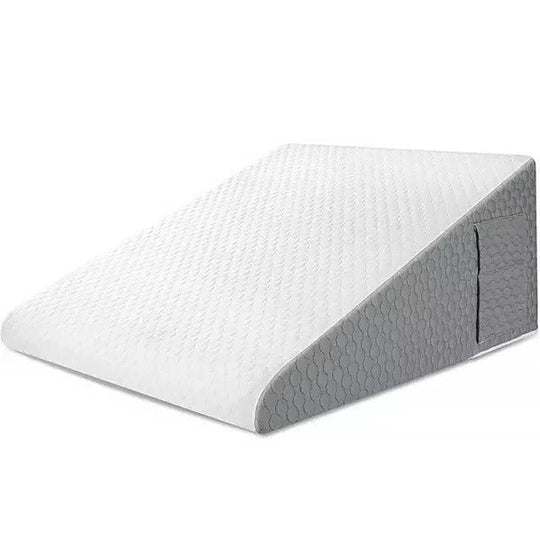 Wedge Pillow with Angled Support and Side Pockets