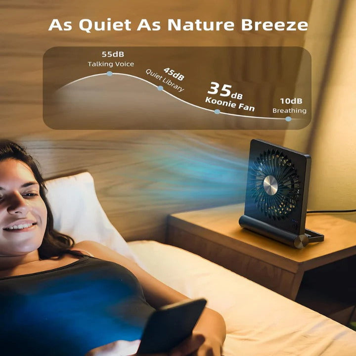 Desk Fan with USB Power and Adjustable Angle