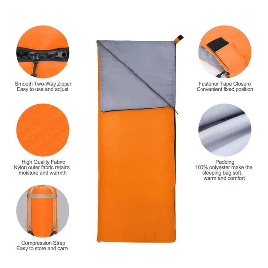 Camping Sleeping Bag with Waterproof Design and Lightweight Fabric
