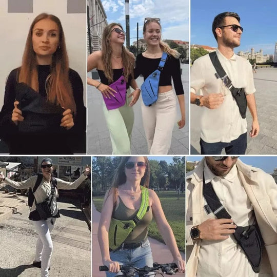 Crossbody Sling Bag with Adjustable Strap and Padded Back