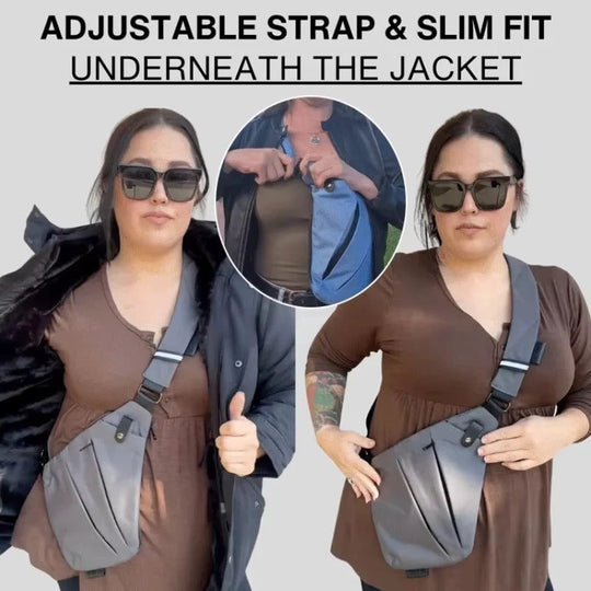 Crossbody Sling Bag with Adjustable Strap and Padded Back