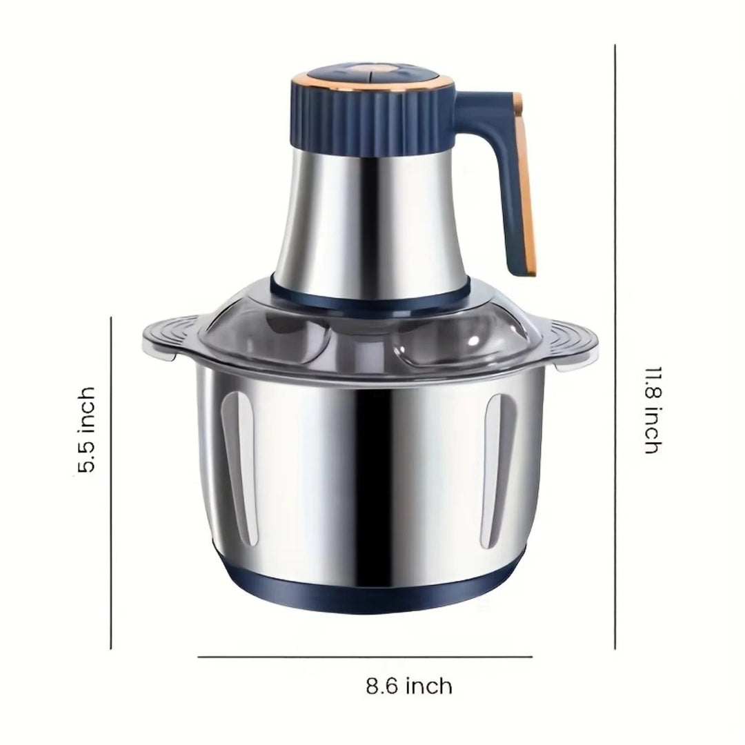 Food Chopper with Electric Operation and Stainless Steel Blades