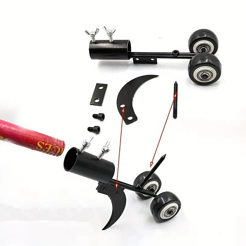 Weed Removal Tool with Roller Design and Crack Filler