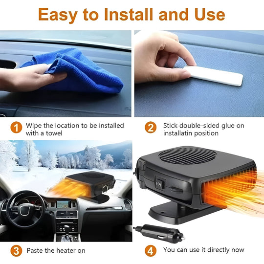 Car Heater with Portable Heating and Cooling Fan