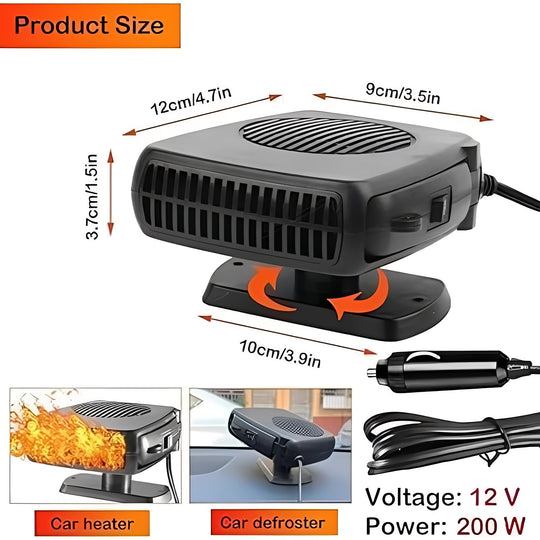 Car Heater with Portable Heating and Cooling Fan