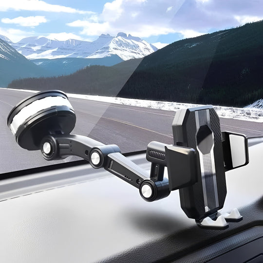 Car Phone Mount with Adjustable Dashboard and Windshield Design