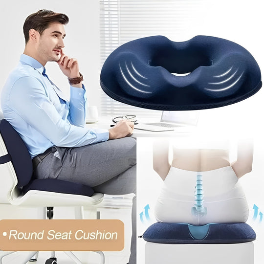 Cushion with Portable Memory Foam and Donut Shape