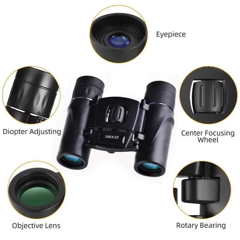 Binoculars with 100x Magnification and Multi-Coated Optics