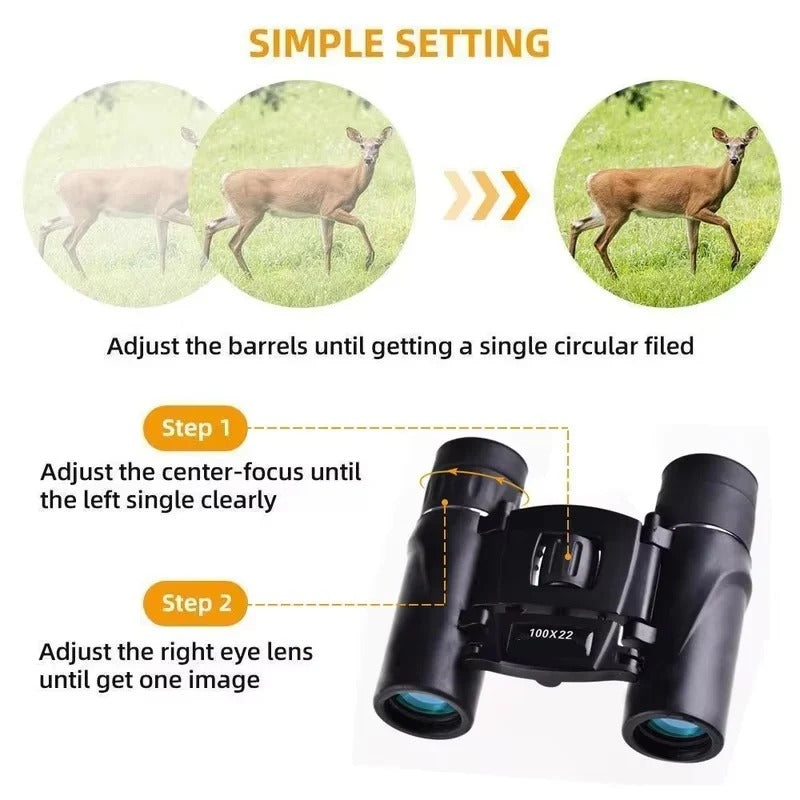Binoculars with 100x Magnification and Multi-Coated Optics