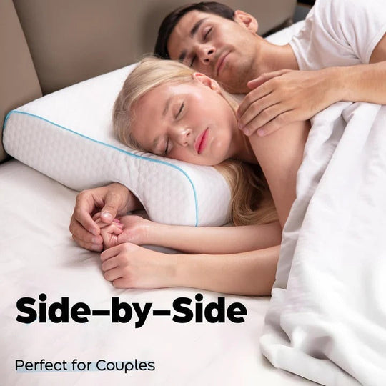 Couple Pillow with Memory Foam and L-Shaped Design