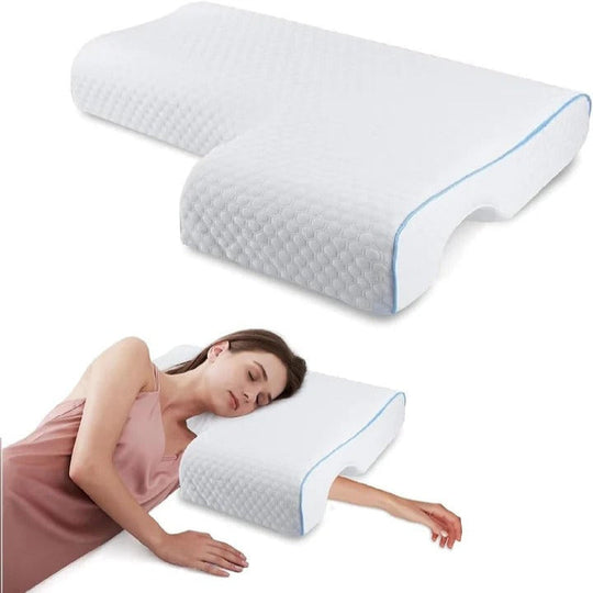 Couple Pillow with Memory Foam and L-Shaped Design