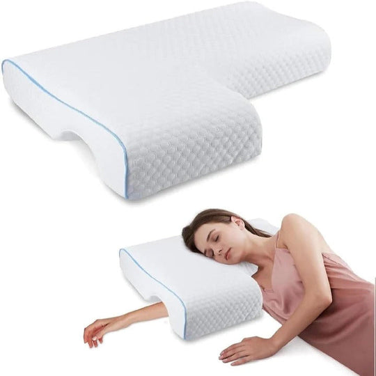 Couple Pillow with Memory Foam and L-Shaped Design
