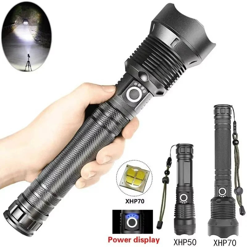 Flashlight with Adjustable Beam and USB Rechargeable