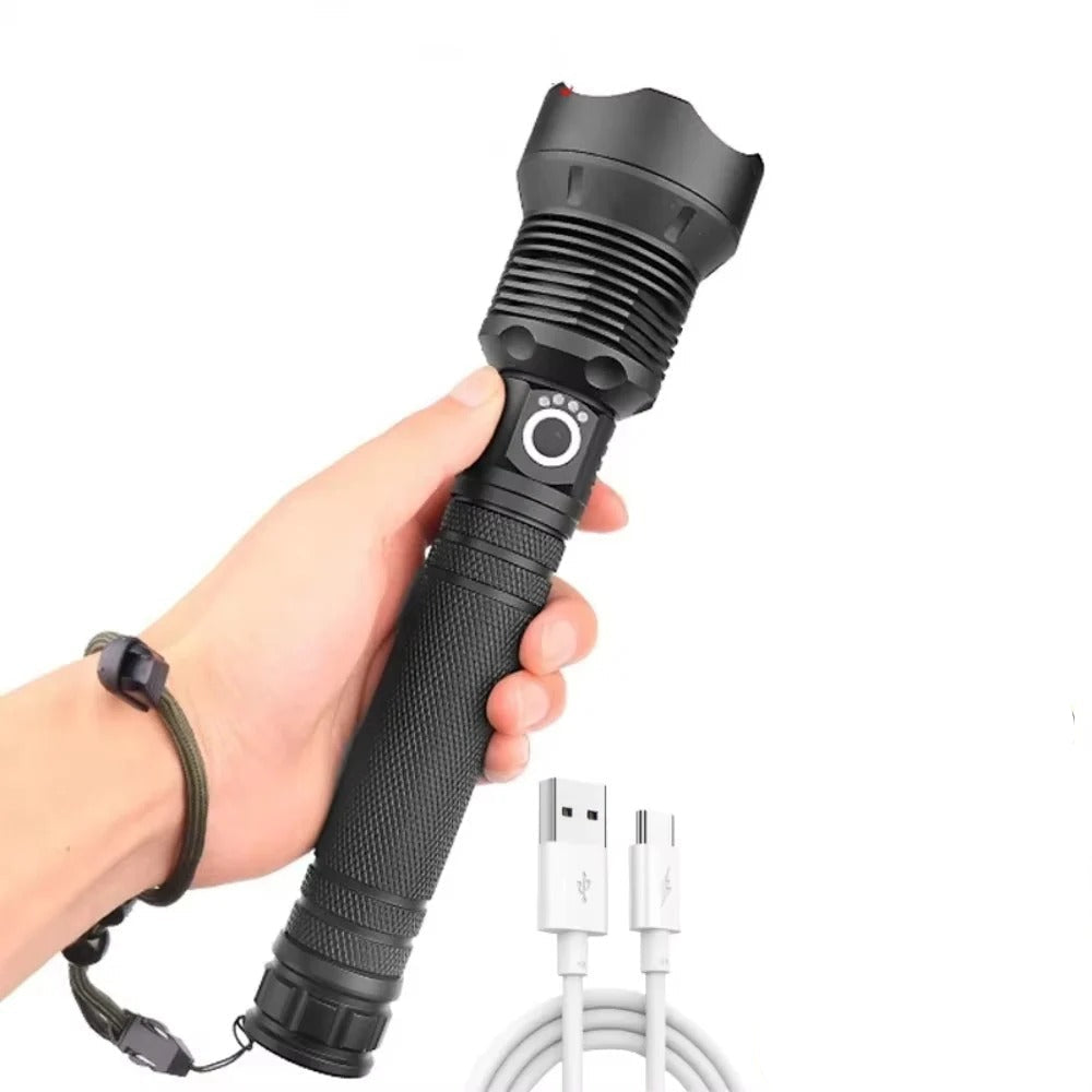 Flashlight with Adjustable Beam and USB Rechargeable